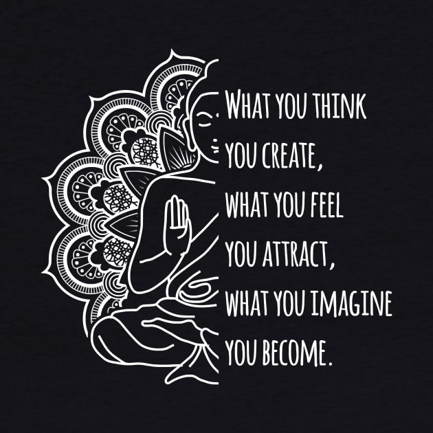 Law Of Attraction Spiritual Buddha Meditation Quote by JaydeMargulies